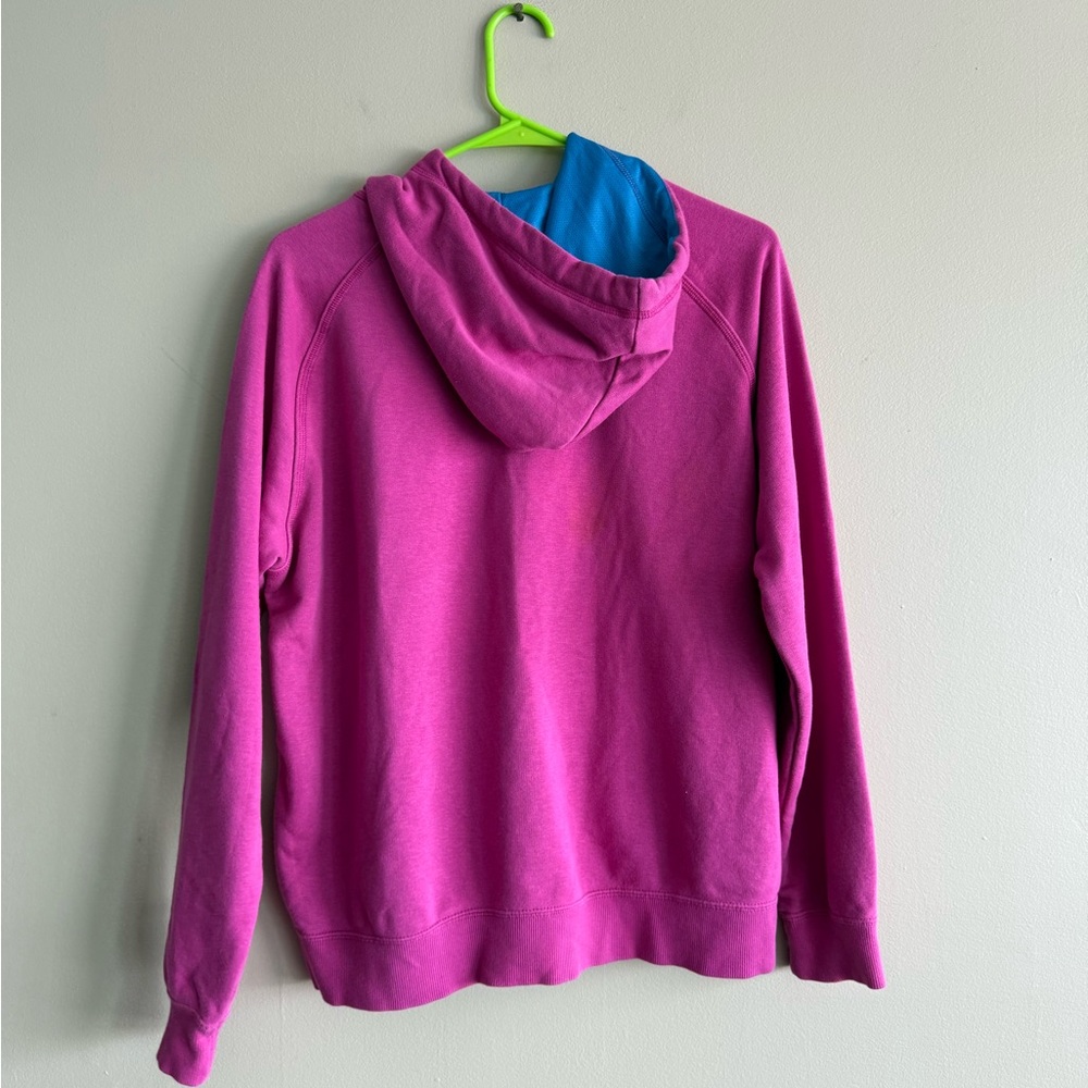 Puma Vibrant Pink Hoodie with Blue Details - Picture 5 of 8
